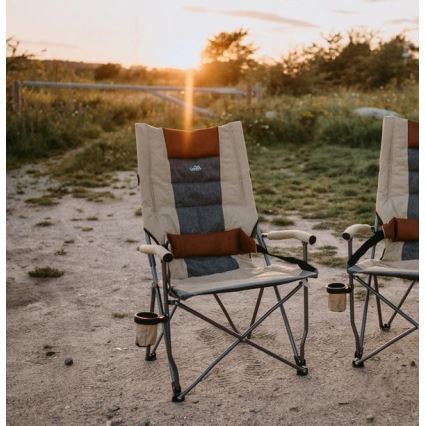 Καρέκλα κάμπινγκ πτυσσόμενη καφέ