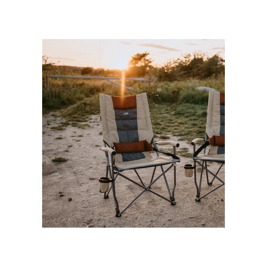 Καρέκλα κάμπινγκ πτυσσόμενη καφέ