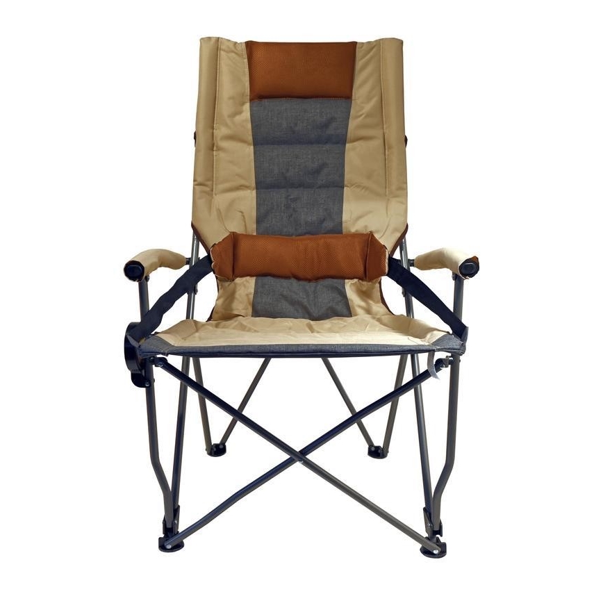 Καρέκλα κάμπινγκ πτυσσόμενη καφέ