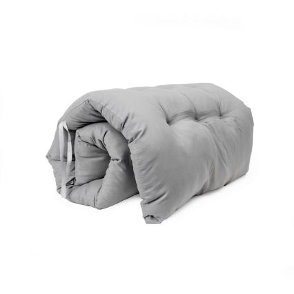 Καρέκλα κάμπινγκ πτυσσόμενη με στρώμα μαύρο/γκρι