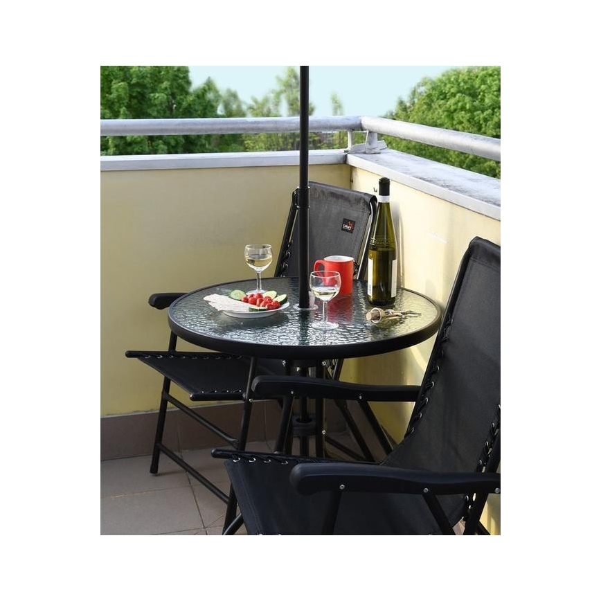 Καρέκλα παραλίας πτυσσόμενη  μαύρο