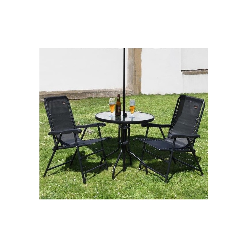 Καρέκλα παραλίας πτυσσόμενη  μαύρο