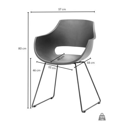 Καρέκλα ROCKY 1 τεμ. λευκή