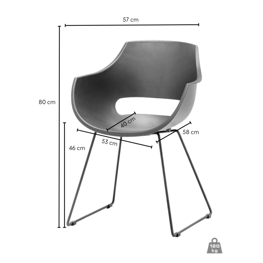 Καρέκλα ROCKY 1 τεμ. μαύρη