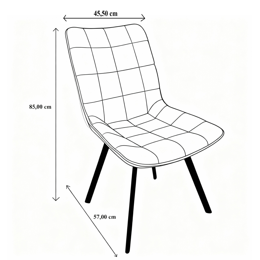 Καρέκλα τραπεζαρίας ADINA σε μπεζ χρώμα
