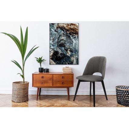 Καρέκλα τραπεζαρίας BOVIO 86x48 εκ. γκρι/οξιά