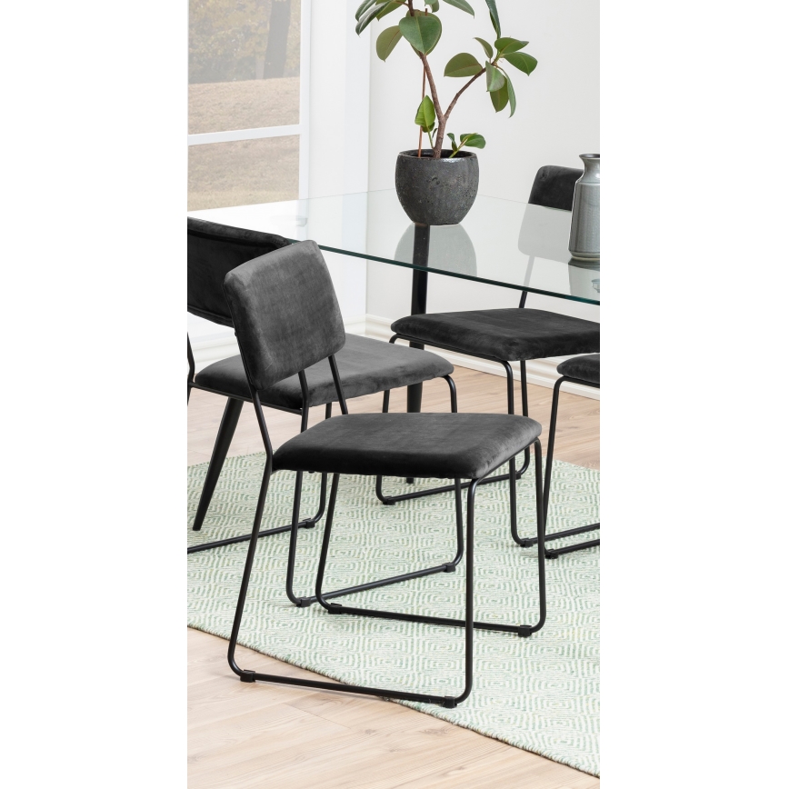 Καρέκλα τραπεζαρίας COLE 1 τμχ σκούρο γκρι