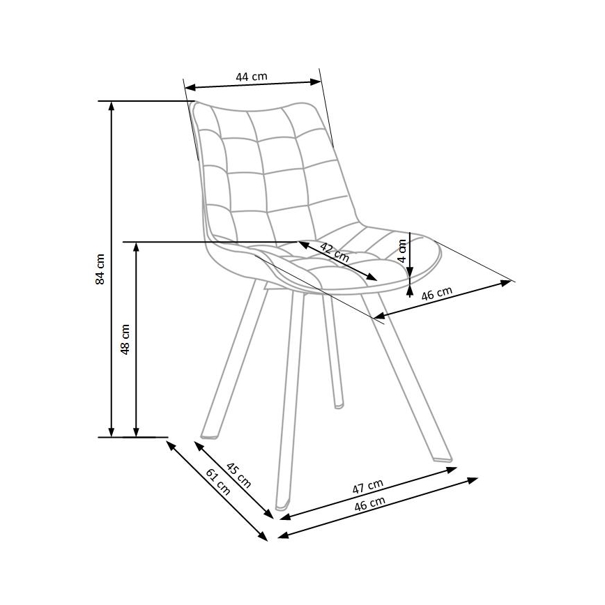 Καρέκλα τραπεζαρίας COMORO 1 τεμ. κίτρινη