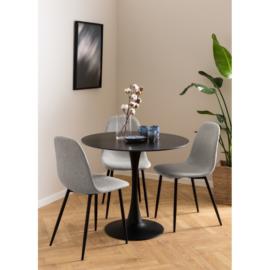 Καρέκλα τραπεζαρίας KAIA 1 τμχ ανοιχτό γκρι