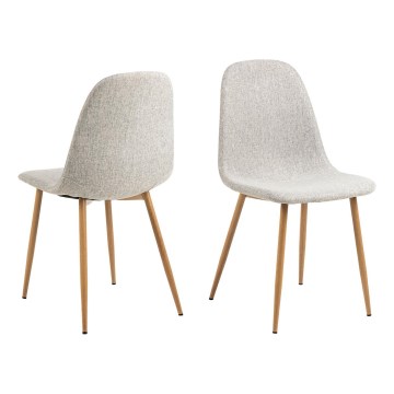 Καρέκλα τραπεζαρίας KAIA 1 τμχ ανοιχτό γκρι/δρυς