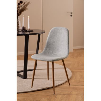 Καρέκλα τραπεζαρίας KAIA 1 τμχ ανοιχτό γκρι/δρυς