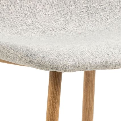 Καρέκλα τραπεζαρίας KAIA 1 τμχ ανοιχτό γκρι/δρυς