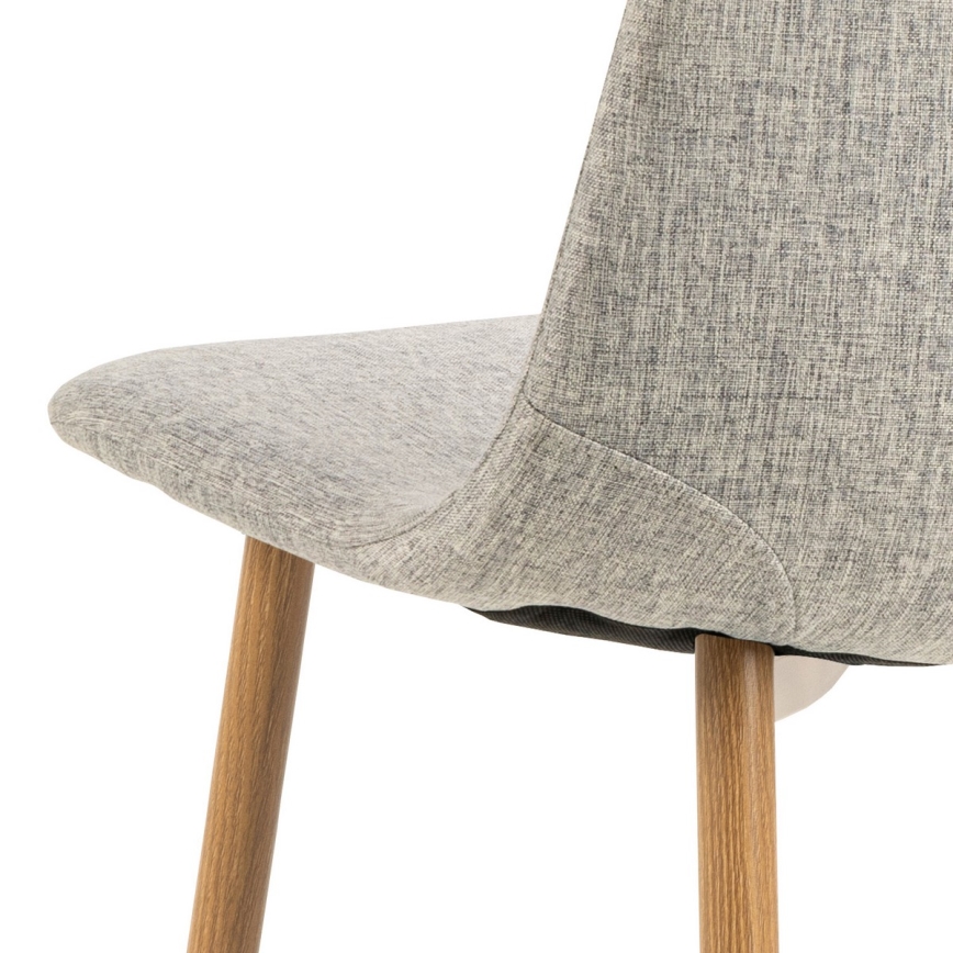 Καρέκλα τραπεζαρίας KAIA 1 τμχ ανοιχτό γκρι/δρυς