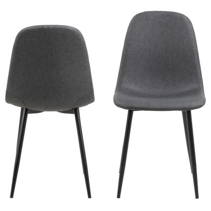 Καρέκλα τραπεζαρίας KAIA 1 τμχ σκούρο γκρι