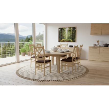 Καρέκλα τραπεζαρίας NATE σε χρώμα δρυς Sonoma/σκούρο καφέ