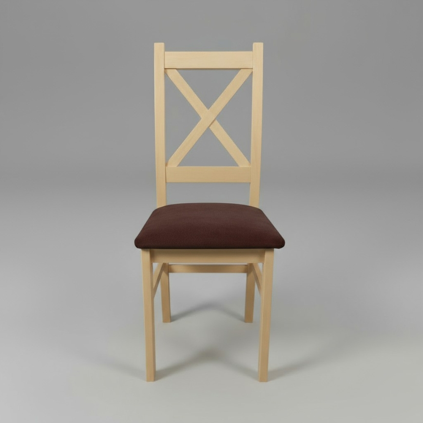 Καρέκλα τραπεζαρίας NATE σε χρώμα δρυς Sonoma/σκούρο καφέ