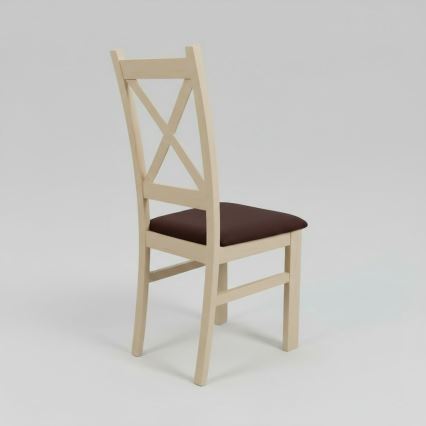 Καρέκλα τραπεζαρίας NATE σε χρώμα δρυς Sonoma/σκούρο καφέ