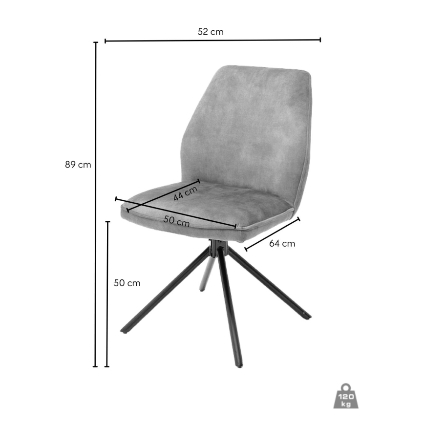 Καρέκλα τραπεζαρίας NEXORO 1 τεμ. ανθρακί