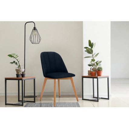 Καρέκλα τραπεζαρίας RIFO 86x48 εκ. σκούρο μπλε/φωτεινή δρυς