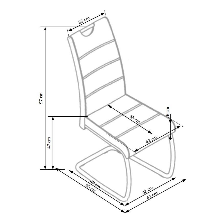 Καρέκλα τραπεζαρίας SAFFON 1 τεμ. μαύρη