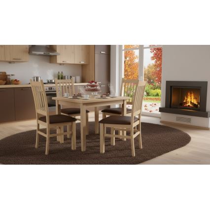 Καρέκλα τραπεζαρίας SIMON σε οξιά/σκούρο καφέ