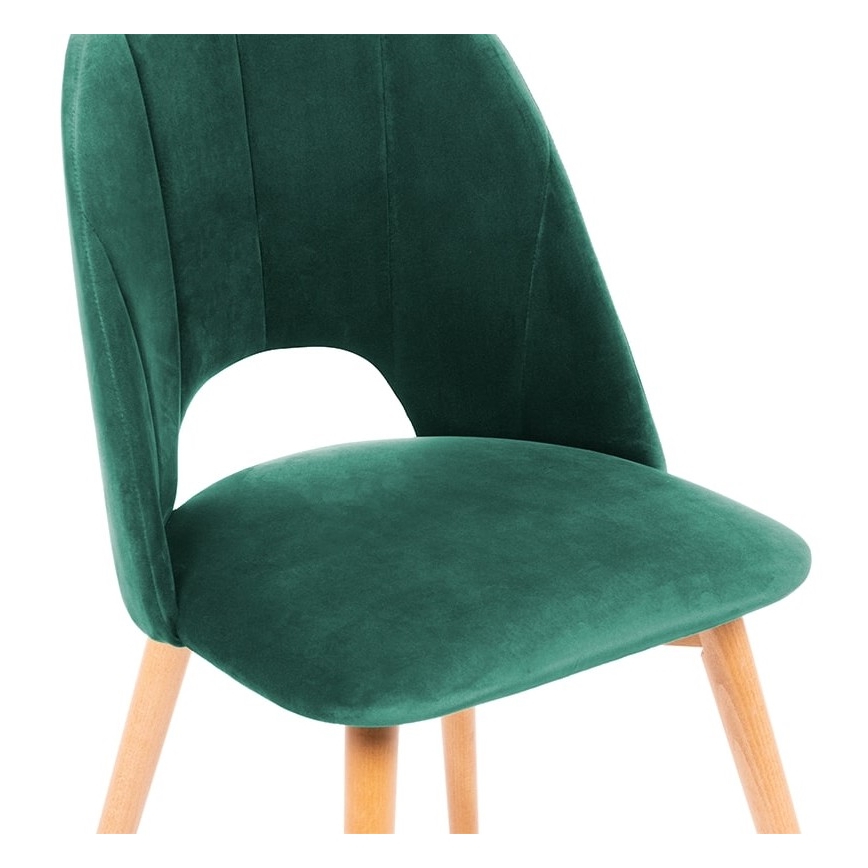 Καρέκλα τραπεζαρίας TINO 86x48 εκ. σκούρο πράσινο/φωτεινή δρυς