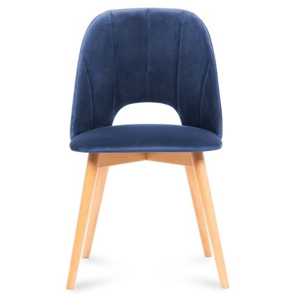 Καρέκλα τραπεζαρίας TINO 86x48 εκ. σκούρο μπλε/φωτεινή δρυς