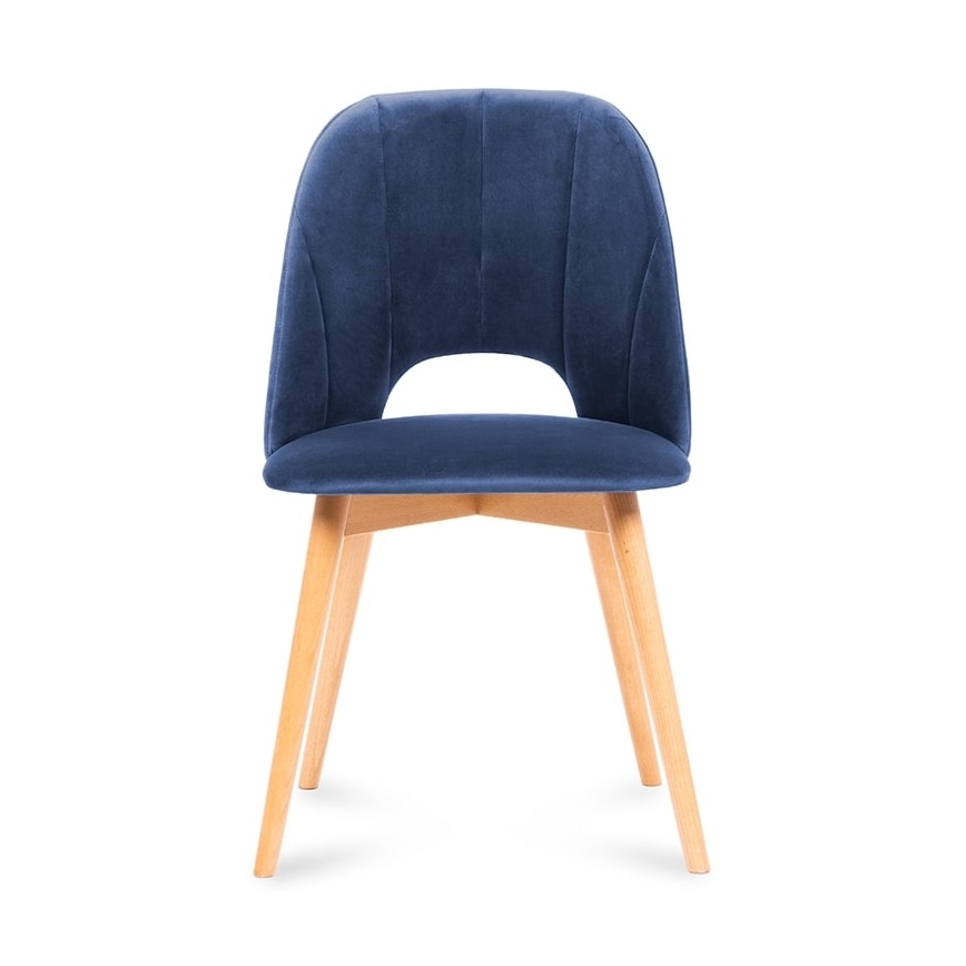 Καρέκλα τραπεζαρίας TINO 86x48 εκ. σκούρο μπλε/φωτεινή δρυς