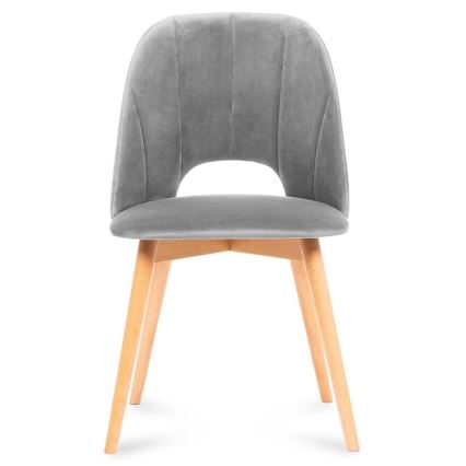 Καρέκλα τραπεζαρίας TINO 86x48 εκ. γκρι/φωτεινή δρυς