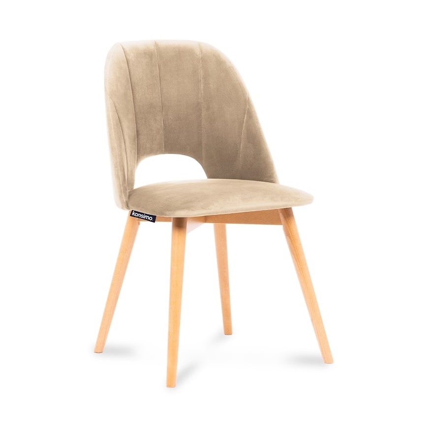 Καρέκλα τραπεζαρίας TINO 86x48 εκ. μπεζ/φωτεινή δρυς