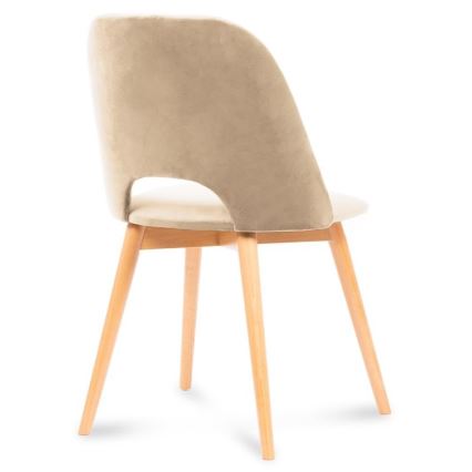 Καρέκλα τραπεζαρίας TINO 86x48 εκ. μπεζ/φωτεινή δρυς