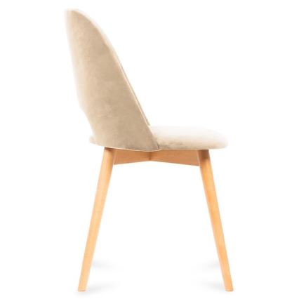 Καρέκλα τραπεζαρίας TINO 86x48 εκ. μπεζ/φωτεινή δρυς