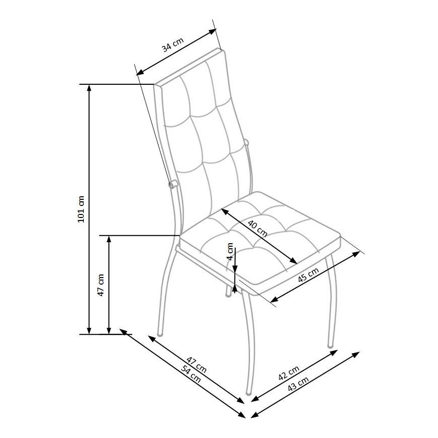 Καρέκλα τραπεζαρίας WARMIS, 1 τεμάχιο, γκρι