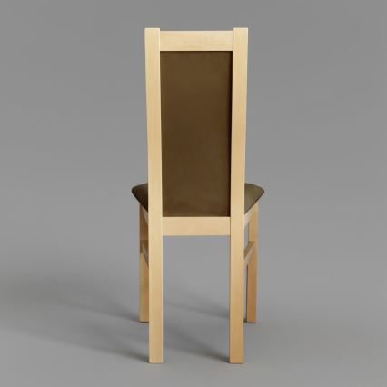 Καρέκλα τραπεζαρίας ZOE βελανιδιά/σκούρο καφέ