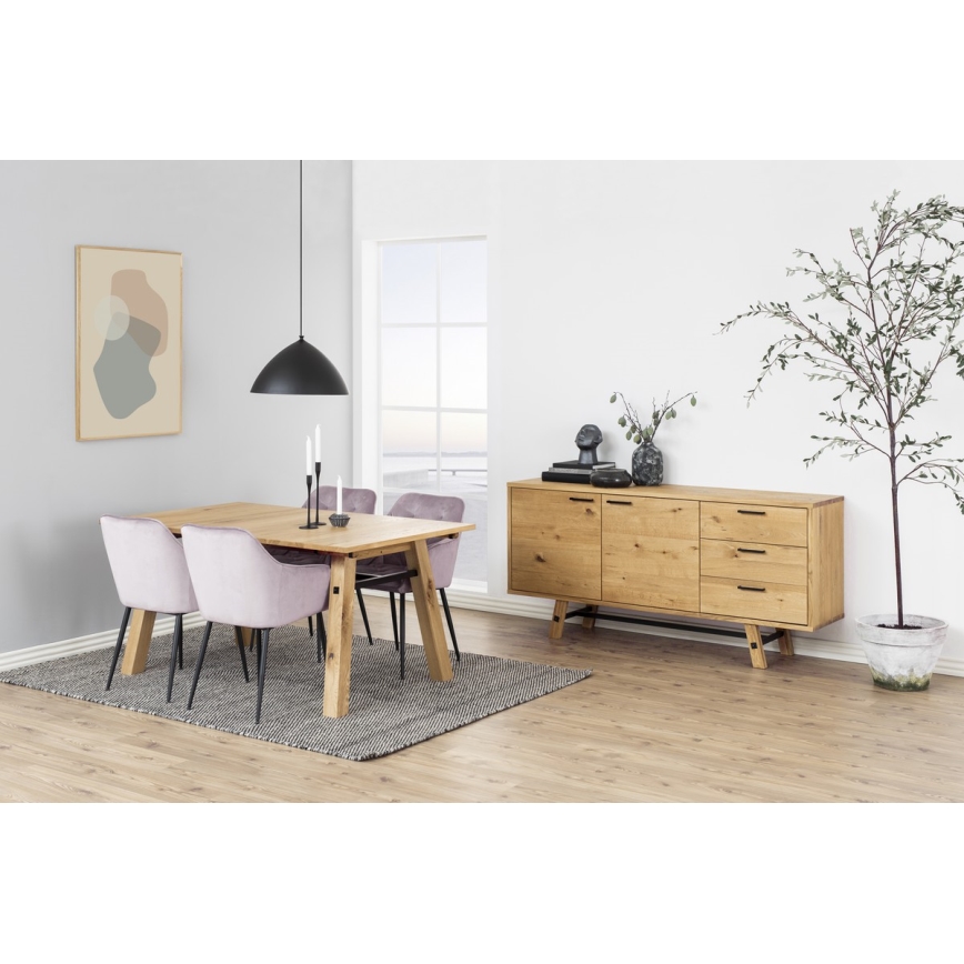 Καρέκλα τραπεζαρίας με μπράτσα AYLIN 1 τμχ ροζ