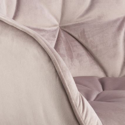 Καρέκλα τραπεζαρίας με μπράτσα AYLIN 1 τμχ ροζ