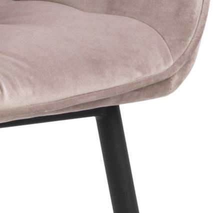 Καρέκλα τραπεζαρίας με μπράτσα AYLIN 1 τμχ ροζ