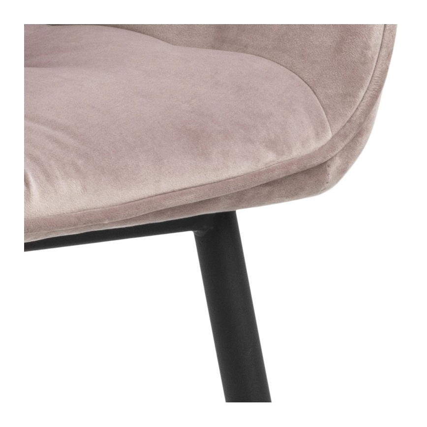 Καρέκλα τραπεζαρίας με μπράτσα AYLIN 1 τμχ ροζ