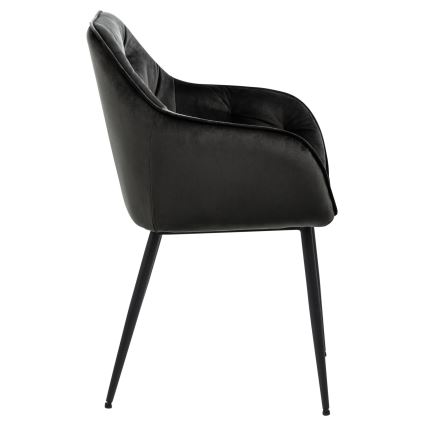 Καρέκλα τραπεζαρίας με μπράτσα AYLIN 1 τμχ μαύρο