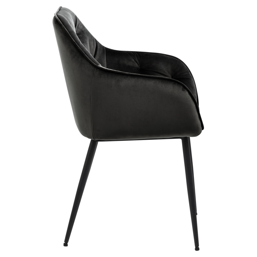 Καρέκλα τραπεζαρίας με μπράτσα AYLIN 1 τμχ μαύρο