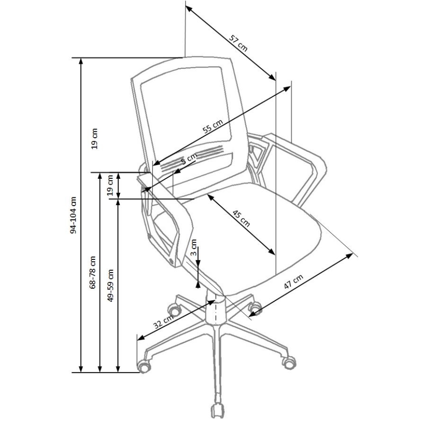 Καρέκλα γραφείου RIMAQ λευκή