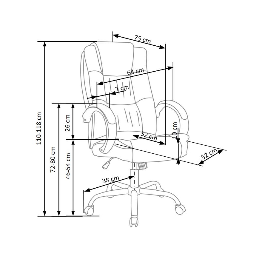 Καρέκλα γραφείου SELO καφέ