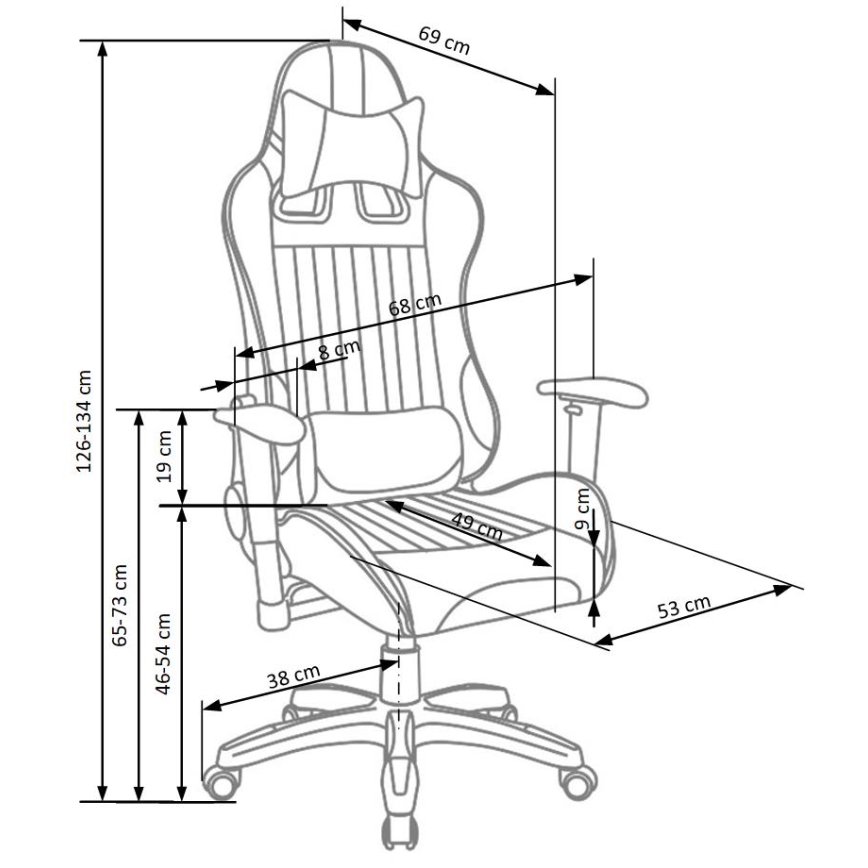 Καρέκλα γραφείου ZENU, κόκκινη