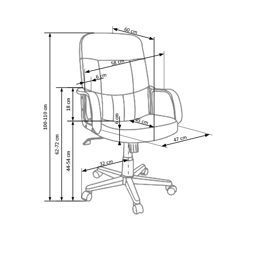 Καρέκλα γραφείου ZIRUQ καφέ