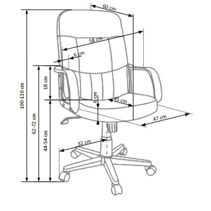 Καρέκλα γραφείου ZIRUQ μαύρη