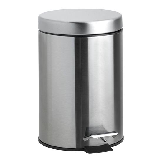 Κάδος απορριμμάτων 17x25,5 cm ανοξείδωτο ατσάλι/ασημί