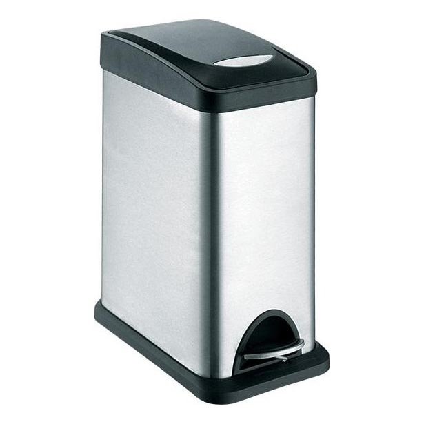 Κάδος απορριμμάτων 8 λτ. μαύρος/ανοξείδωτος