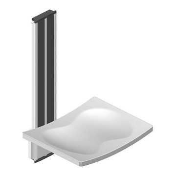 Κάθισμα ντους 42,3x67,5 cm ασημί/λευκό