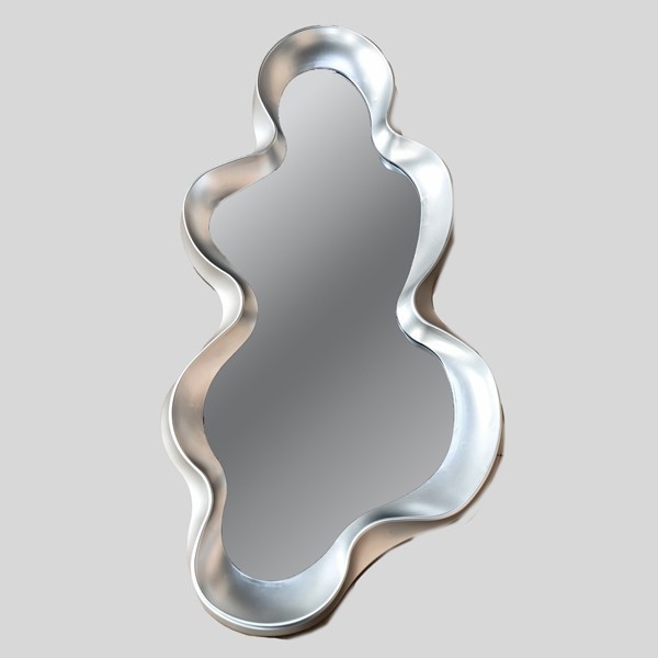 Καθρέφτης τοίχου 100x50 cm ασημί