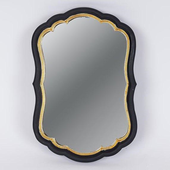 Καθρέφτης τοίχου 34,5x23,2 cm μαύρο/χρυσό